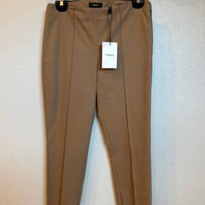 Theory Stretch cropped Alettah pants in camel